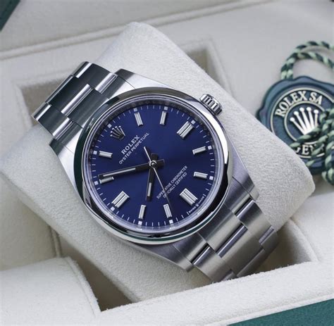 rolex blue oyster preis|Rolex Oyster perpetual blue.